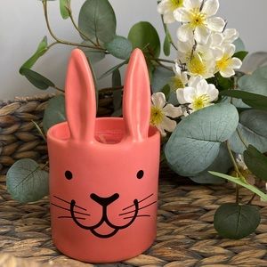 Rae Dunn Coral Pink Cotton Candy Scented Bunny Kisses Candle *New*